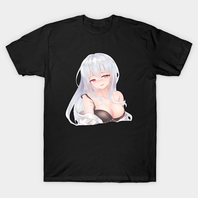 Skadi Arknights Cute Girl Has Beautiful Red Eyes T-Shirt by SILVER01